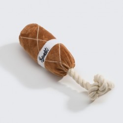 Bandit | Peluche pour chien pique-nique | Jouet saucisson avec corde