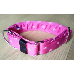 The Blue S | Chien | Collier Mon Beau Satin - rose- Taille S