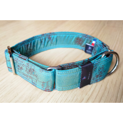 The Blue S | Chien | Collier "Soie Chic Loulou" - Turquoise - Taille S