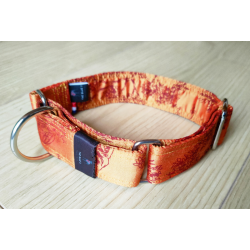 The Blue S | Chien | Collier "Soie Chic Loulou" - Orange - Taille S