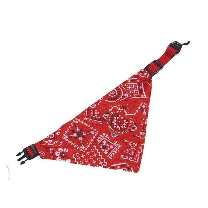 Karlie / Collier rouge en nylon réglable avec bandana pour Grands Chiens
