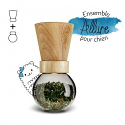 Soin de la Peau & du Pelage, complément alimentaire pour chien, Moulin + Recharge, "Allure"