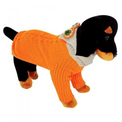 Chandail d'Antan Orange pour chien