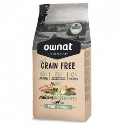 Ownat Chien adulte | Croquettes sans céréales au poulet | 14 kg