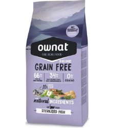 Ownat Prime | Chat stérilisé | Croquettes sans céréales poisson | 3 kg