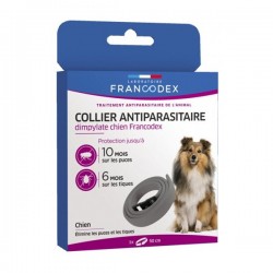 FRANCODEX - COLLIER ANTIPARASITAIRE CHIEN NOIR