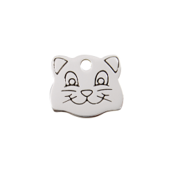 Médailles Museau de chat acier inox