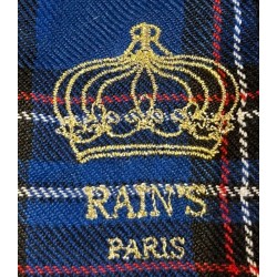 Rain's Paris/ Harnais gilet écossais bleu avec laisse