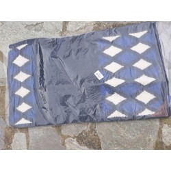 Tapis Navajo Pool's Noir Royal bleu pur laine