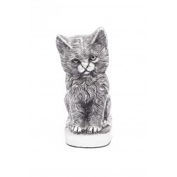 Urns Paradise | Chat | Urne Funéraire Chat Argent Yali, Souvenir De Son Animal De Compagnie