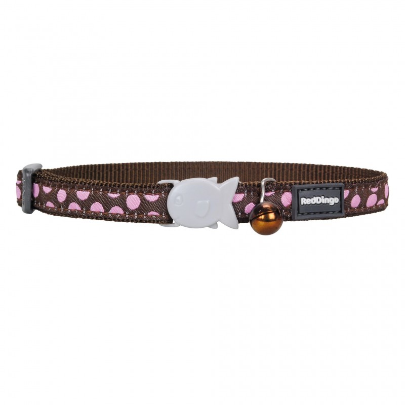 Red Dingo Collier Fantaisie Marron à Pois pour chat Red Dingo Collier Fantaisie Marron à Pois pour chat