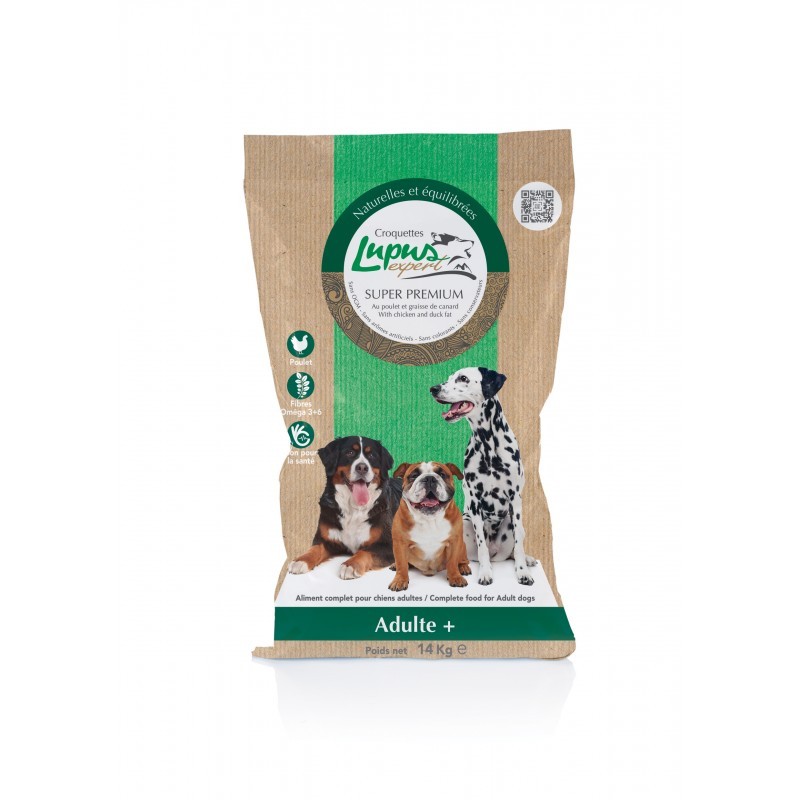 Lupus Expert Adulte + Croquettes naturelles pour chien de grande taille