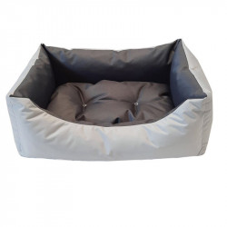 Distridog | Chien et chat | Panier imperméable rectangulaire anthracite/gris clair