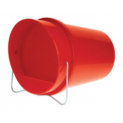 Abreuvoir seau plastique rouge 6 litres Gaun • Abreuvoir volailles