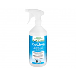 CroClean Spray Ferme de Beaumont 1 litre • Désinfectant et nettoyant prêt à l'emploi niche chenil litière chien chat