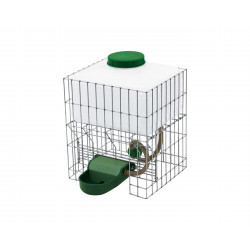Abreuvoir automatique à réserve 10 litres Gaun avec cage protectrice • Distributeur d'eau volailles, chiens, chats