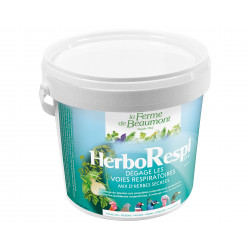HerboRespi Ferme de Beaumont 375 gr • Mix herbes séchées • Décongestionnant respiratoire volailles, poules