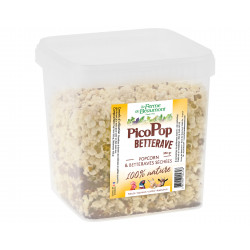PicoPop betteraves Ferme de Beaumont 350 gr • Pop corn avec betteraves séchées • Aliment complémentaire friandise poule