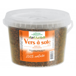 Vers à soie déshydratés 1,25 kg • Friandise pour poules, volailles et reptiles