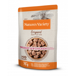 Nature's Variety Original | Pâtée pour chat sans céréales | Bœuf et Poulet | 70 g