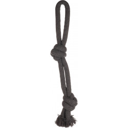 jouet corde à tirer 2 nœuds 45 cm gris foncé