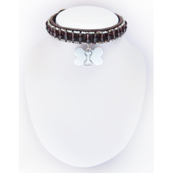 Collier Chien Goutte Marron || KFarah