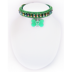 Collier Chien Goutte Vert || KFarah