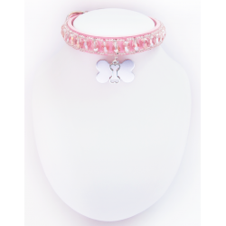 Collier Chien Goutte Rose || KFarah