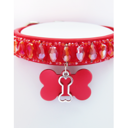 Collier Chien Goutte Rouge || KFarah