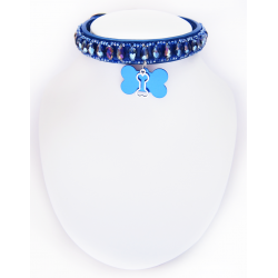 Collier Chien Goutte Marine || KFarah