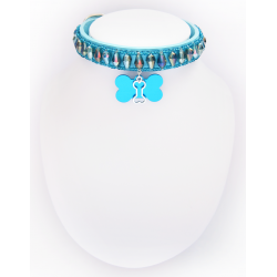 Collier Chien Goutte Bleu ciel || KFarah