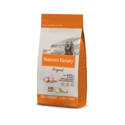 Nature's Variety | Original No Grain Medium Maxi Dinde | Croquettes sans céréales pour chien