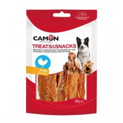 Camon | Fines lamelles de poulet | Friandises pour chiens et chiots | 80 g