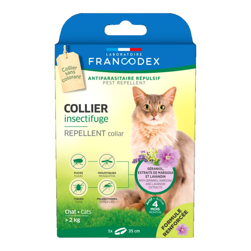 Collier insectifuge naturel pour chat