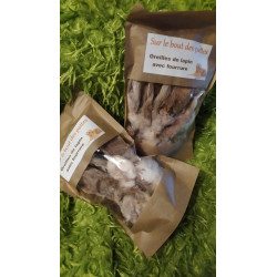 Oreilles de lapin avec poils, 100g