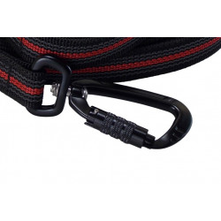 Longe nylon 10 m avec mousqueton alu de sécurité