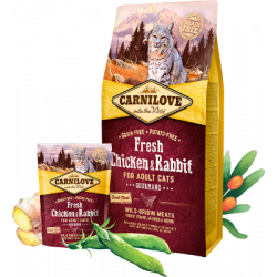 CARNILOVE FRESH Chicken & Rabbit pour Chat Adulte