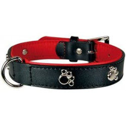 Collier Cuir à Pattes Metal pour chien