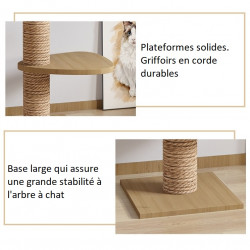 RAIKOU | Chat | Arbre à chat ROBIN griffoir 2m50 de haut modifiable à volonté