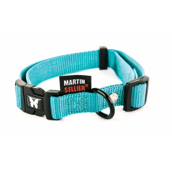 Collier pour chien nylon turquoise