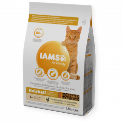 IAMS for Vitality Réduction des boules de poils Adultes et Séniors au poulet frais