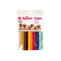 Transgroom | 12 colliers pour chiot multicolores velcro