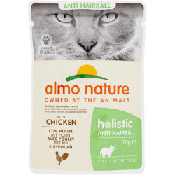 Almo Nature Holistic Hairball | Pâtée pour chat au Poulet | 70g