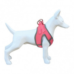 Freedog | Chien | Harnais veste en tissu alvéolé respirant | Rose fluo