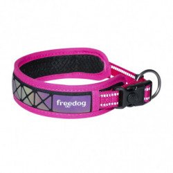 Freedog | Chien | Collier réfléchissant BORÉAL fushia (rose)