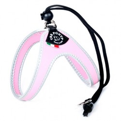 Tre Ponti Classico | Harnais confortable avec cordon ajustable pour petit chien et chat | Rose