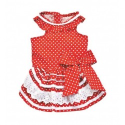 Doggy Dolly | Robe pour chienne | Rouge à pois