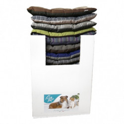 Leopet | Chien et Chat | Coussin rectangulaire carreaux ou rayé ou bicolore