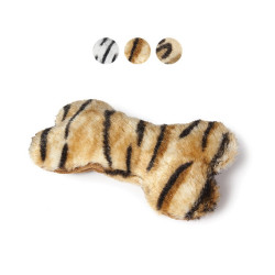 Karlie | Peluche forme os motif léopard | Jouet sonore pour chien et chiot