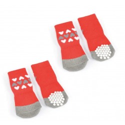 Camon | Chien | Chaussettes rouges antiglisse (vendues par 4)